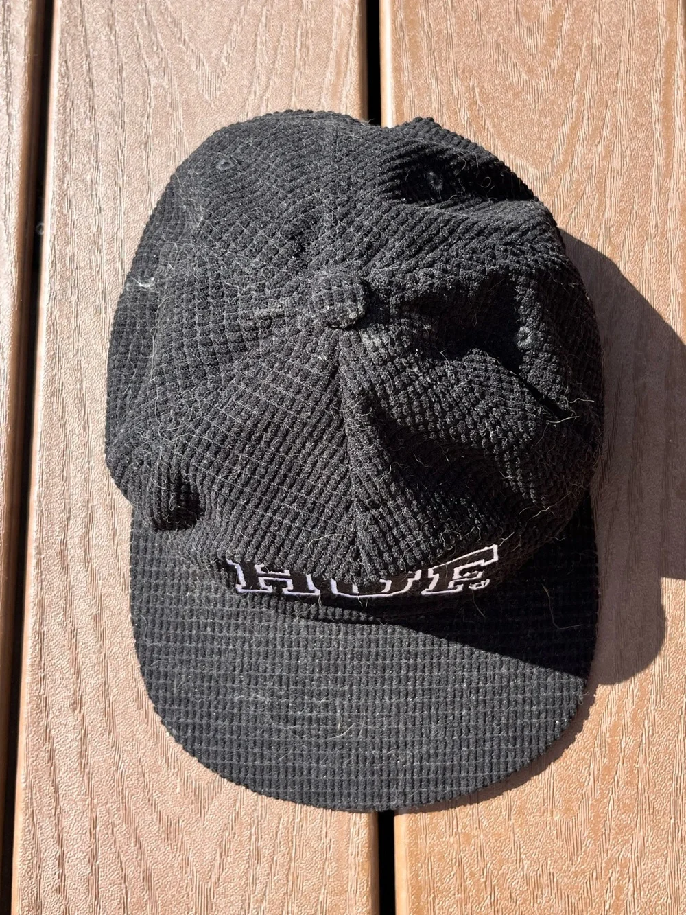 HUF Black Waffle Cap